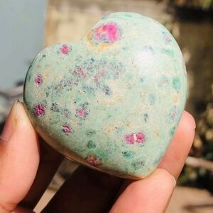 Ruby In Fuschite Healing Heart 399.00 Carats